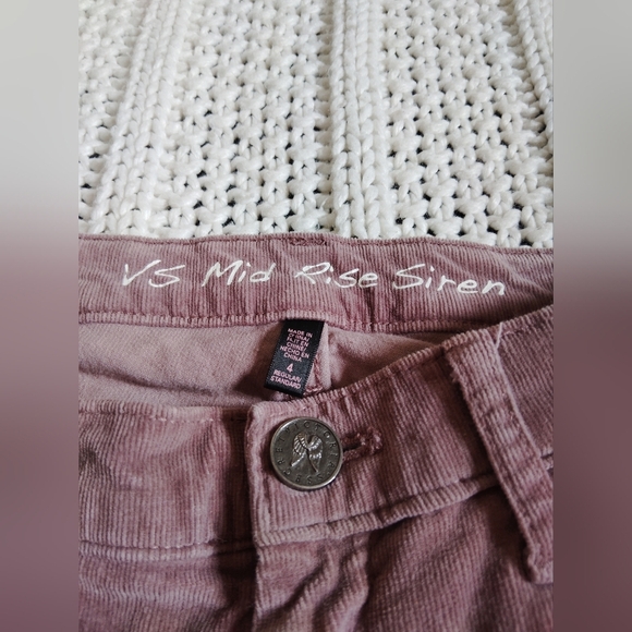 Victoria's Secret Dusty Rose Corduroy Jeans Mid Rise Siren! - Picture 4 of 4